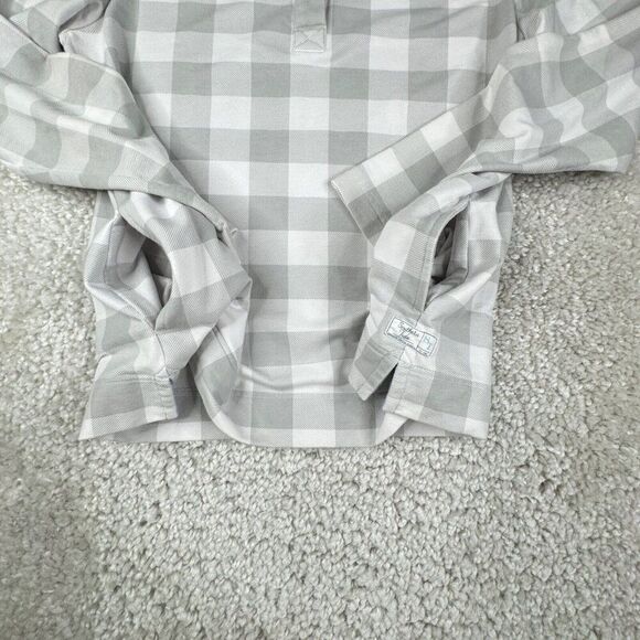 Southern Tide Waylon Gingham Long Sleeve Pullover Glacier Grey - Picture 8 of 11